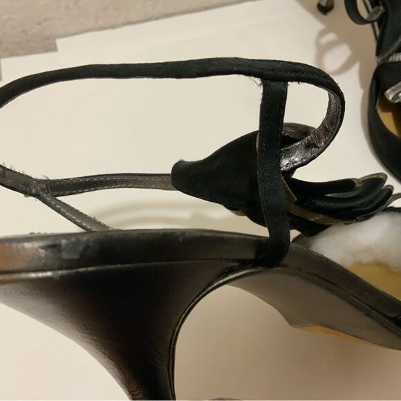 Maxx Studio Shoe heels black sliver size 8.5M - Picture 10 of 12